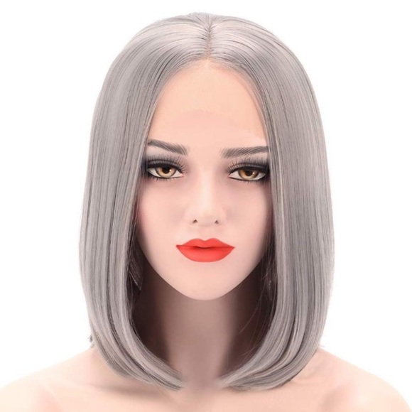 Emeri Grey 14” LACEFRONT MIDDDLEPART Bob WIG *NWT main image 5